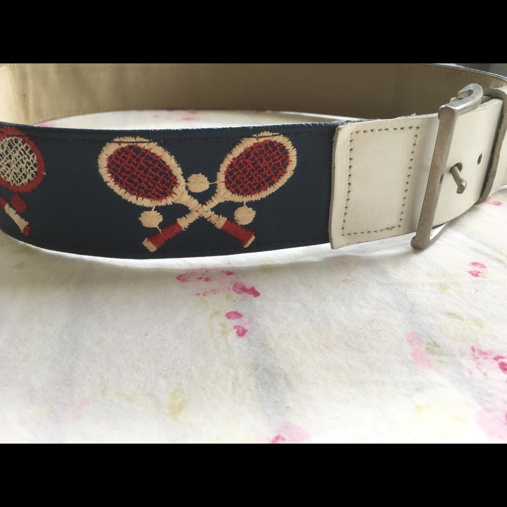 Vintage Tennis Pattern Belt - Picture 3 of 6
